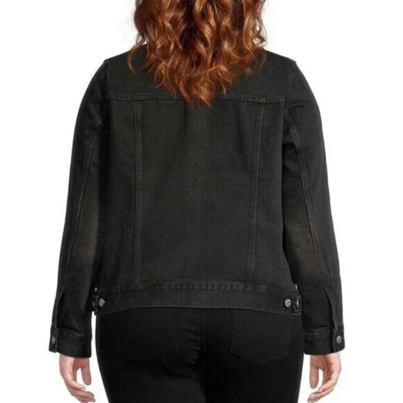 Madewell Denim Jacket 1X PLUS Womens Black Cotton Lunar Wash Jean Classic - Picture 2 of 6